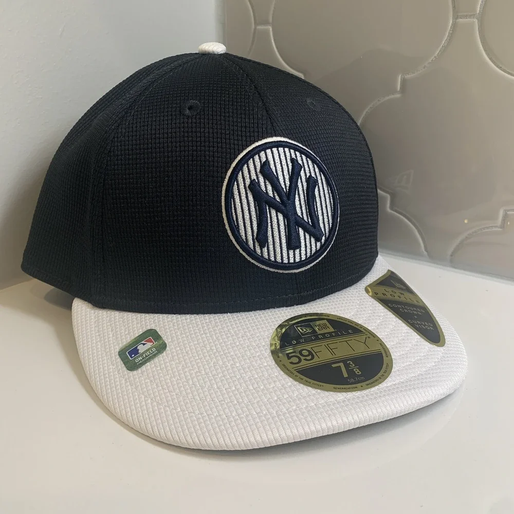 New Era New York Yankees Batting Practice Low Profile Navy 59FIFTY Hat Cap 7 3/8